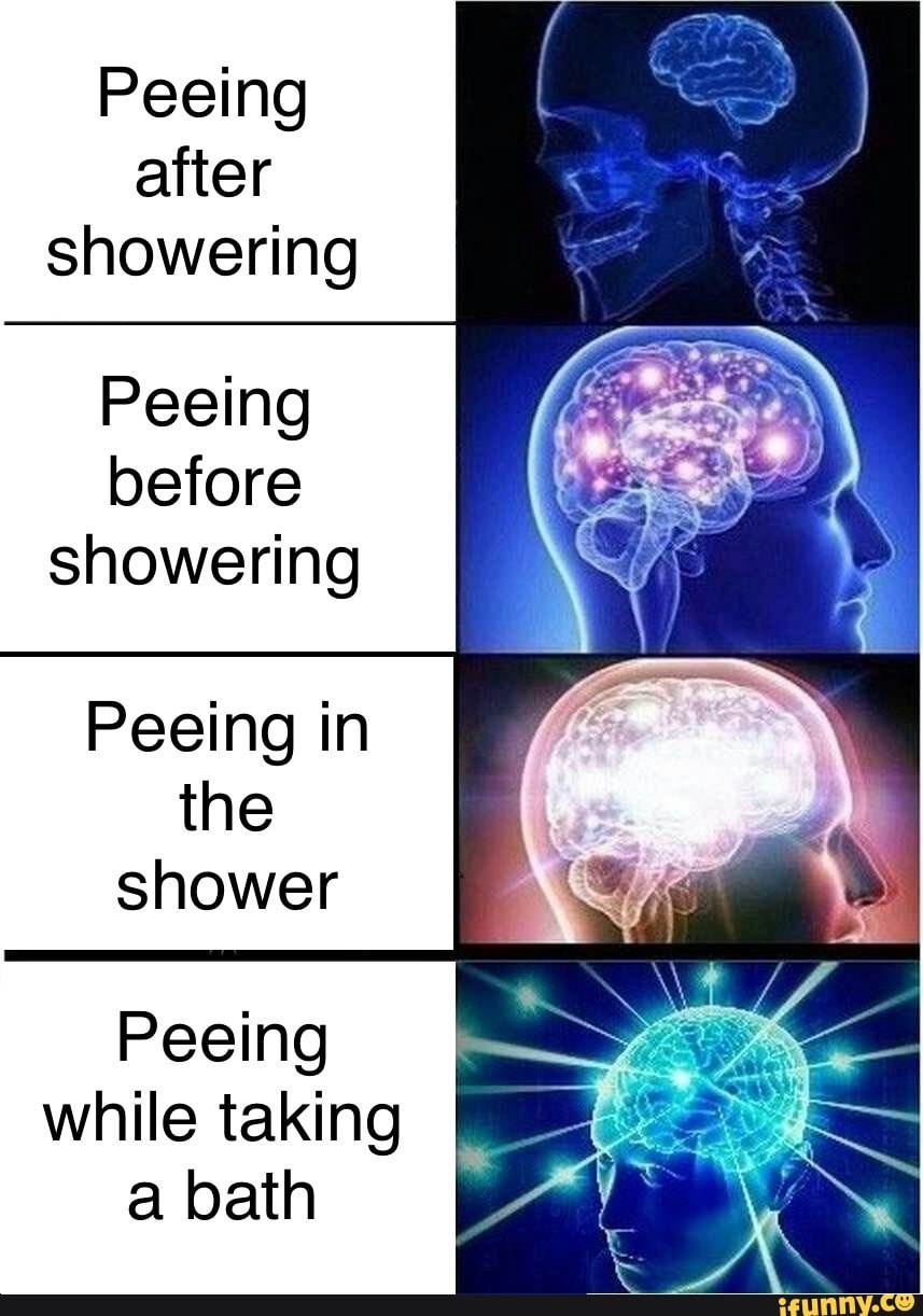 Peeing after showering Peeing before showering Peeing in the shower
