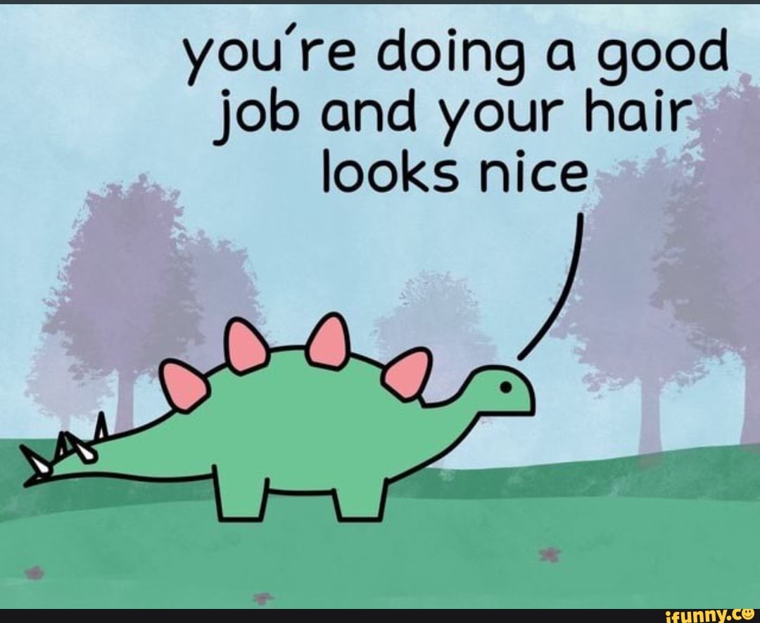 you-re-doing-a-good-job-and-your-hair-looks-nice-ifunny