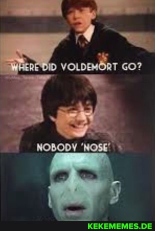 VOLDEMORT GO?
al
MOBODY 'NOSE