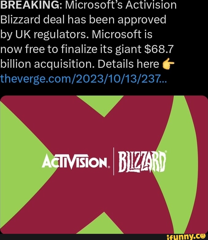 UK Regulators Approve Microsoft-Activision Blizzard Deal in 2023