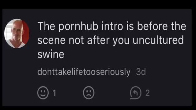 The Pornhub Intro Is Before The Scene Not After You Uncultured