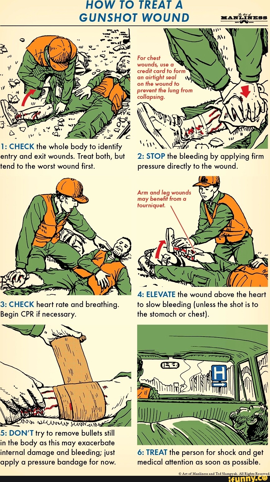 HOW TO TREAT A GUNSHOT WOUND __=axtiizss For chest wounds, use a credit