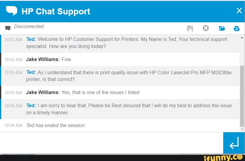 Hp customer support chat