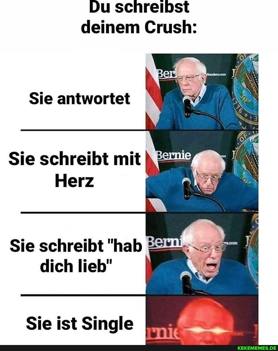Du schreibst deinem Crush:
Sie antwortet
Sie schreibt mit
Herz
Sie schreibt "hab dich lieb"
Sie ist Single