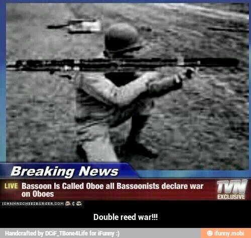 LIVE Bassoon Is Called Oboe all Bassoonists declare war
on Oboes - Double reed war!!!