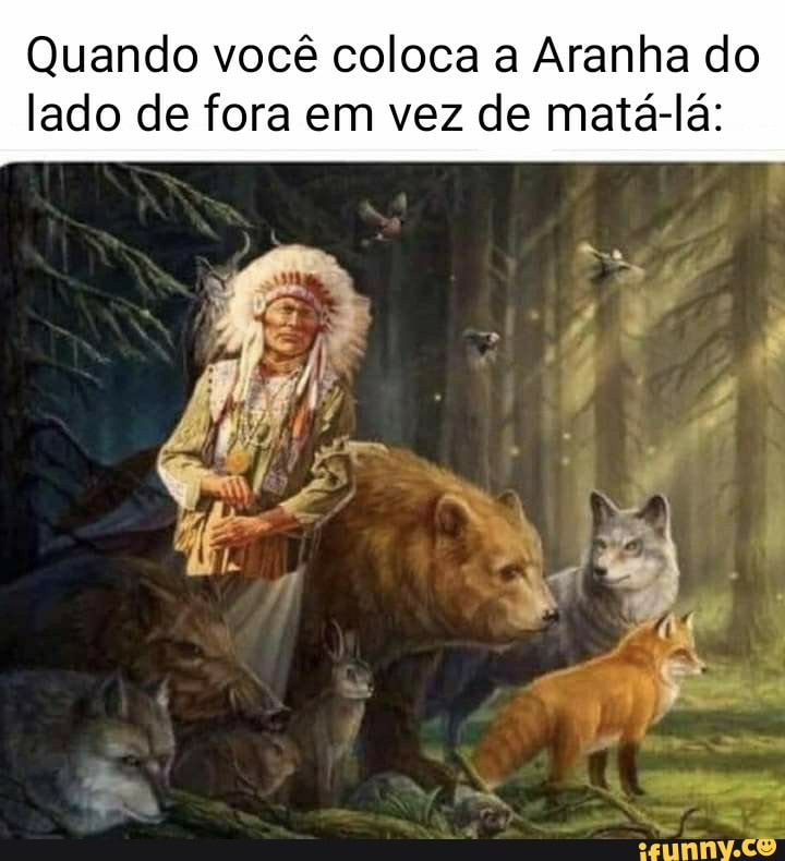 Quando você coloca a Aranha do
lado de fora em vez de matá-lá: