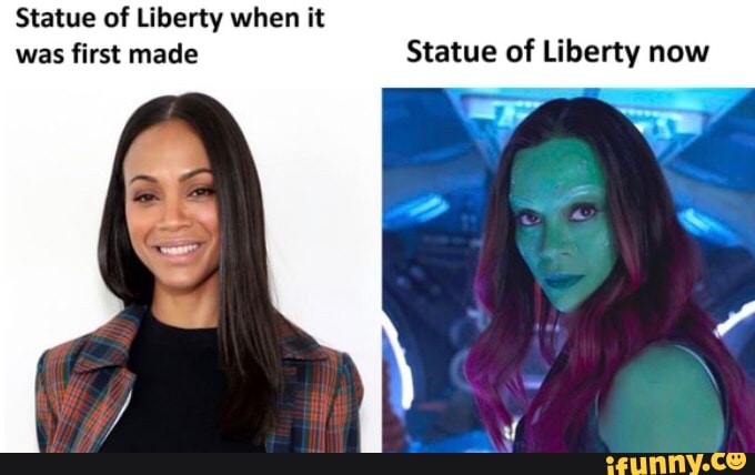 Statue of Liberty when it
was first made Statue of Liberty now