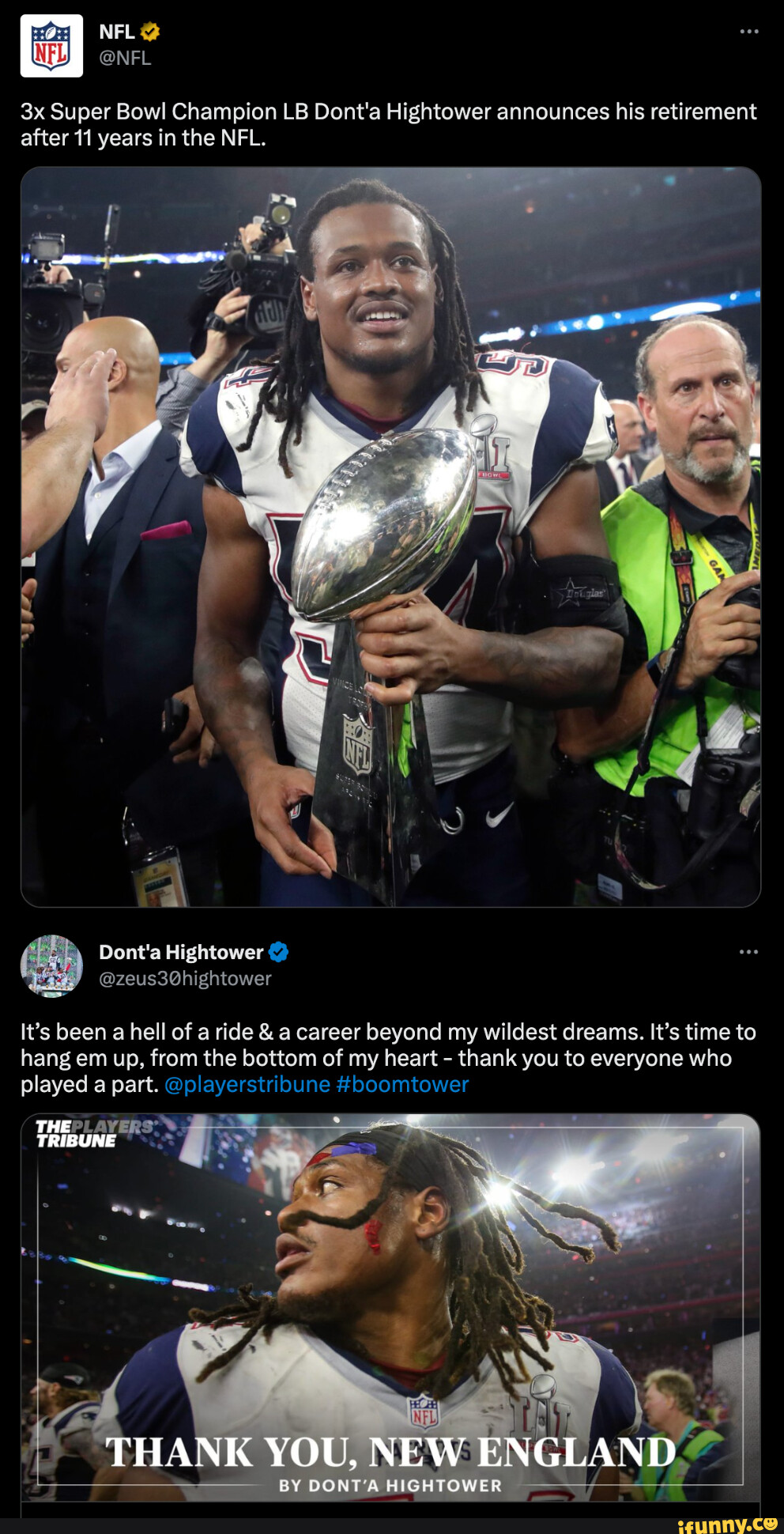 Thank You, New England by Dont'a Hightower