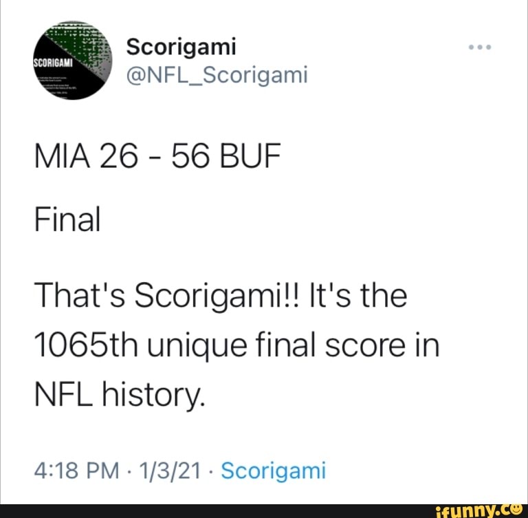 NFL Scorigami