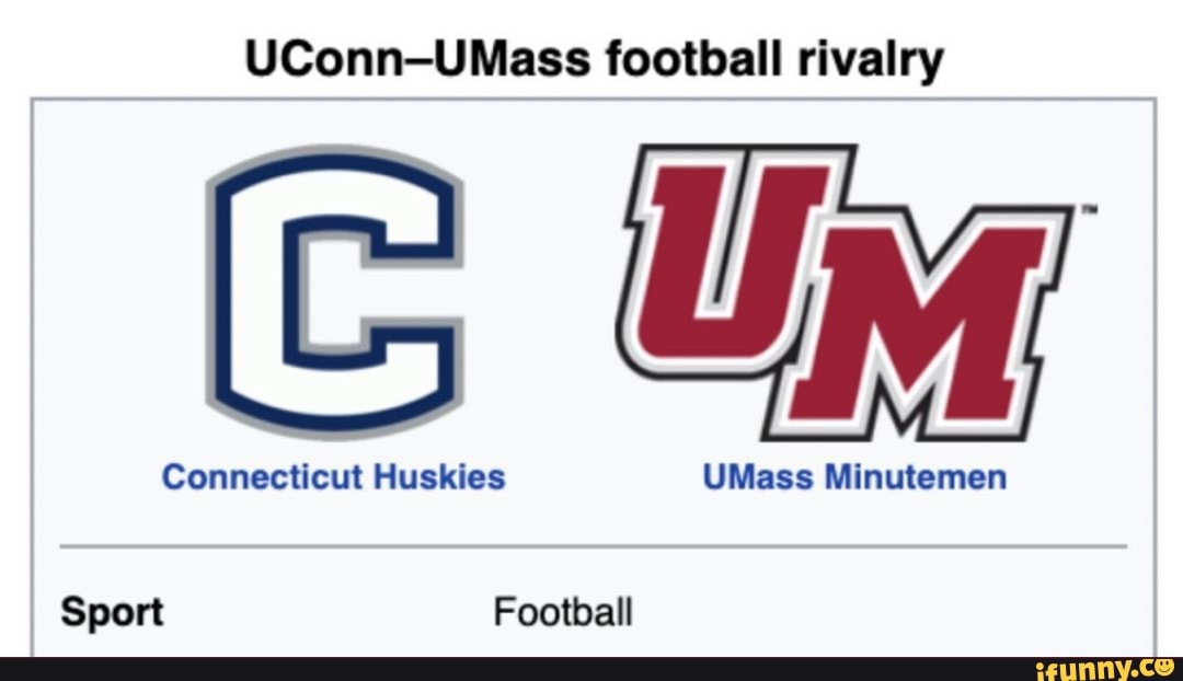 UConn-UMass football rivalry Connecticut Huskies UMass Minutemen Sport