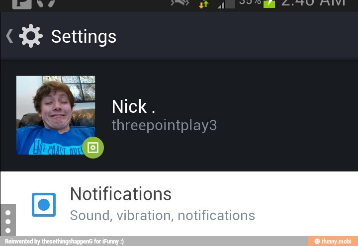 x Settings
O Notifications
Sound, vibration, notifications