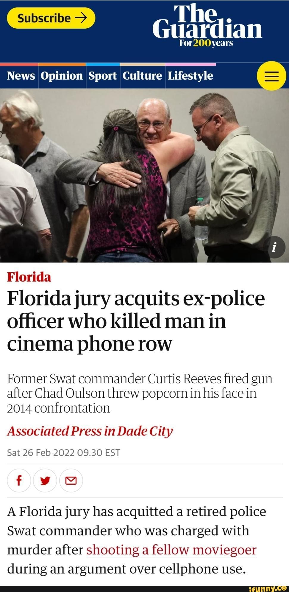 Only in 'murica - Subscribe > Guardian For 200years News Opinion Sport