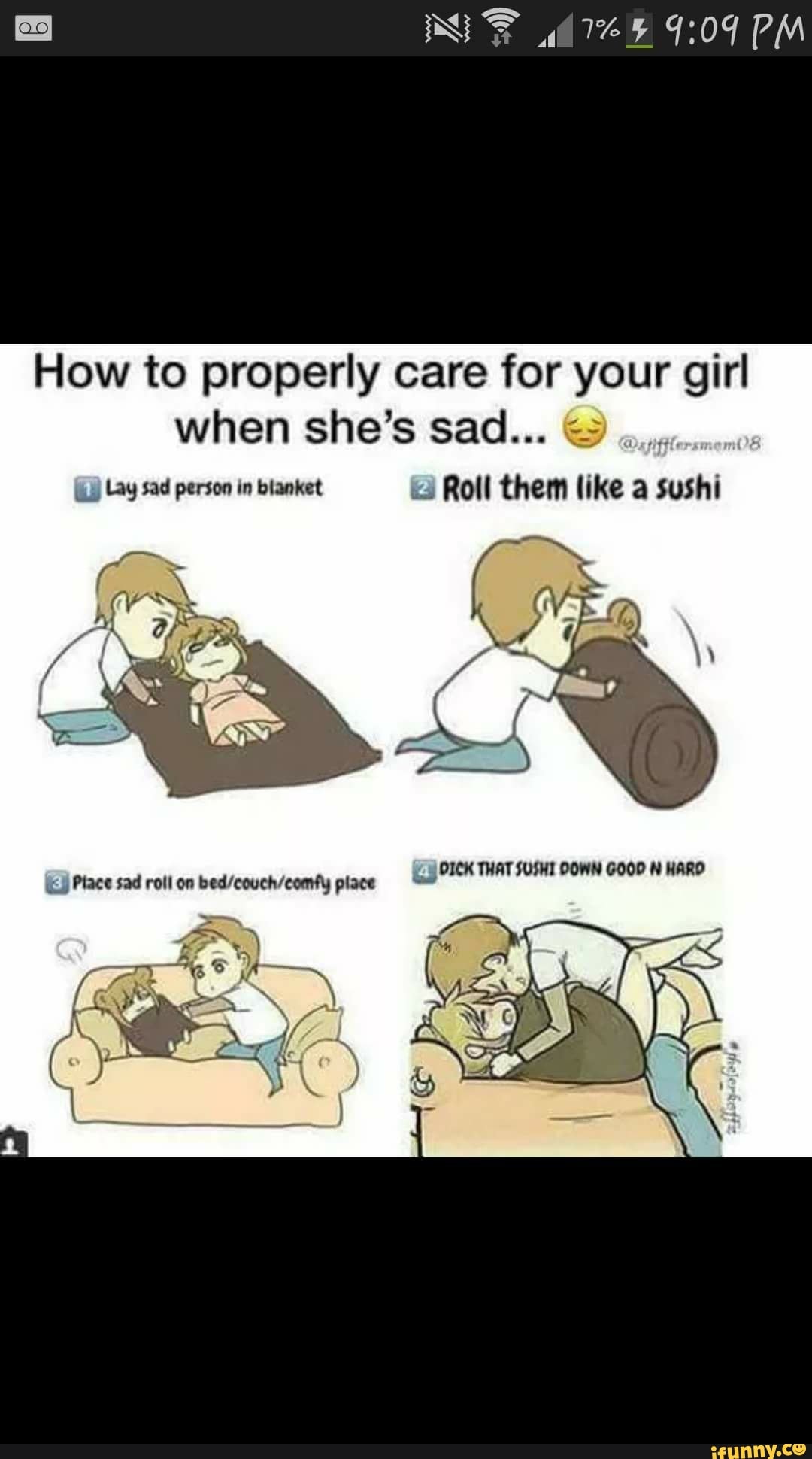 How to properly care for your girl when she’s sad m ug sad person m blank&q...