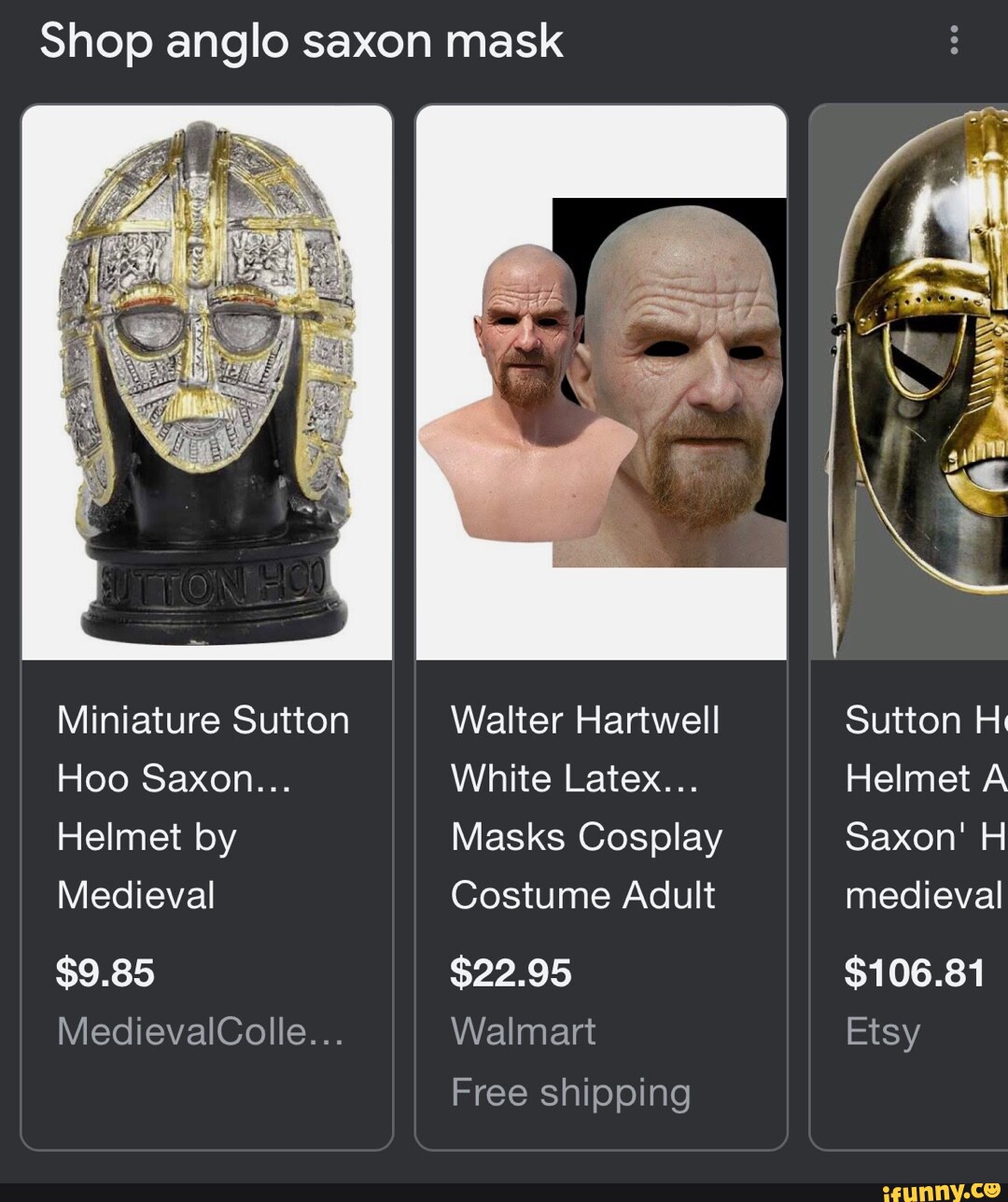 Shop anglo saxon mask Miniature Sutton Hoo Saxon... Helmet by Medieval ...