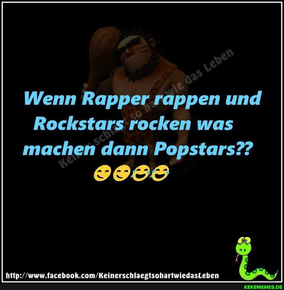 Wenn Rapper rappen und
Rockstars rocken was
machen dann Popstars??