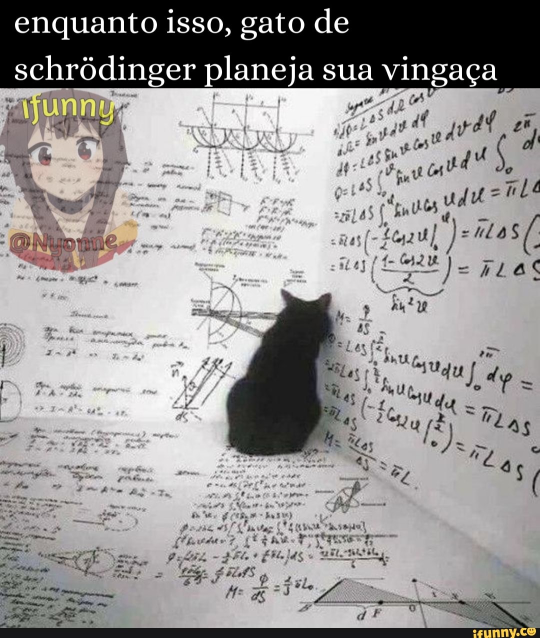 enquanto isso, gato de
schrôdinger planeja sua vingaça
is