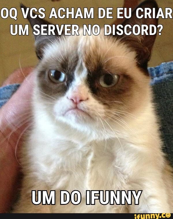 VCS ACHAM DE EU CRIAR UM SERVER NO DISCORD?
UM DO IFUNNY