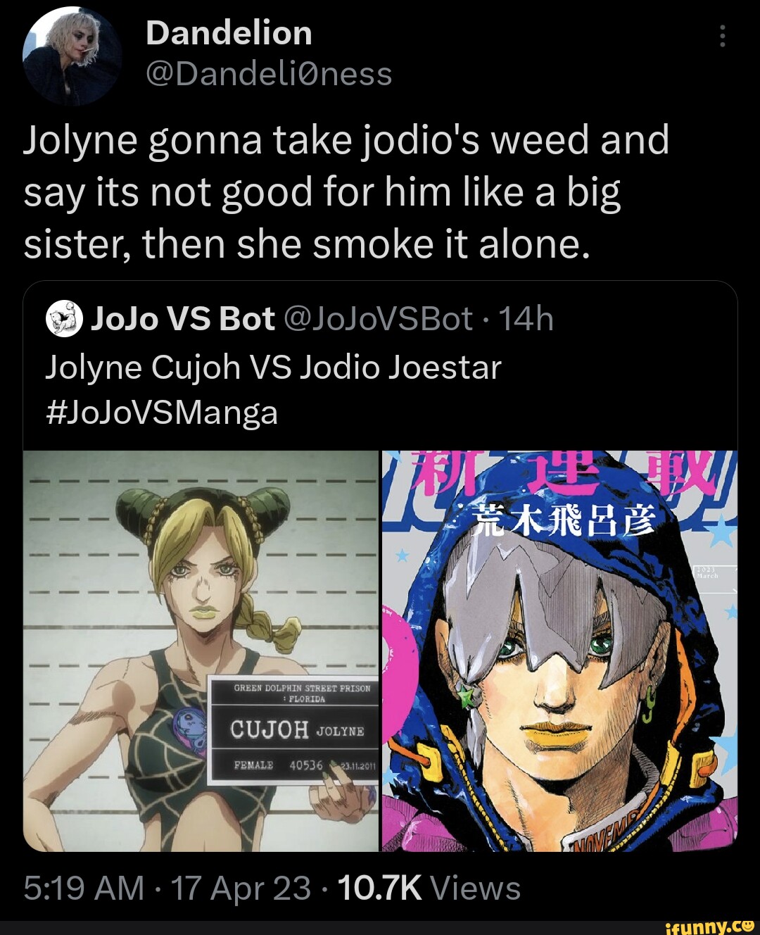 Jotaro lives in Alabama now - Jolyne Cujoh Jolyne Cujoh (24% Kaj