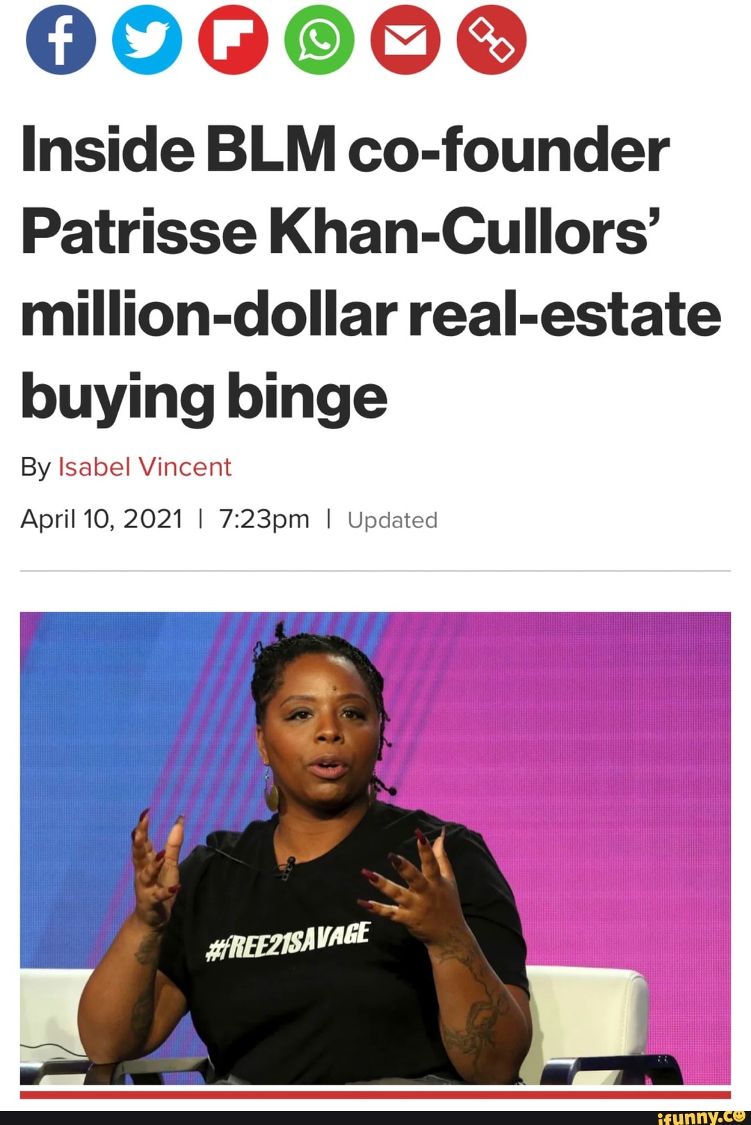 Inside BLM co-founder
Patrisse Khan-Cullors' million-dollar real-estate buying binge
By Isabel Vincent
April 10, 2021 I I Updated