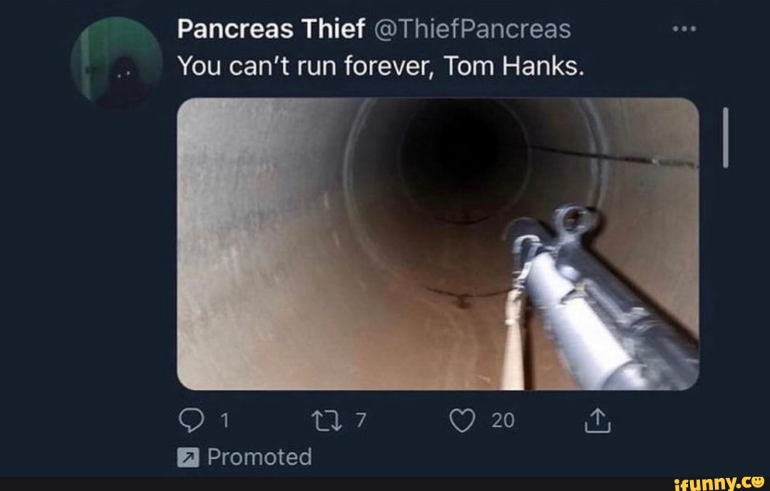 Pancreas Thief ThiefPancreas You can't run forever, Tom Hanks. 20