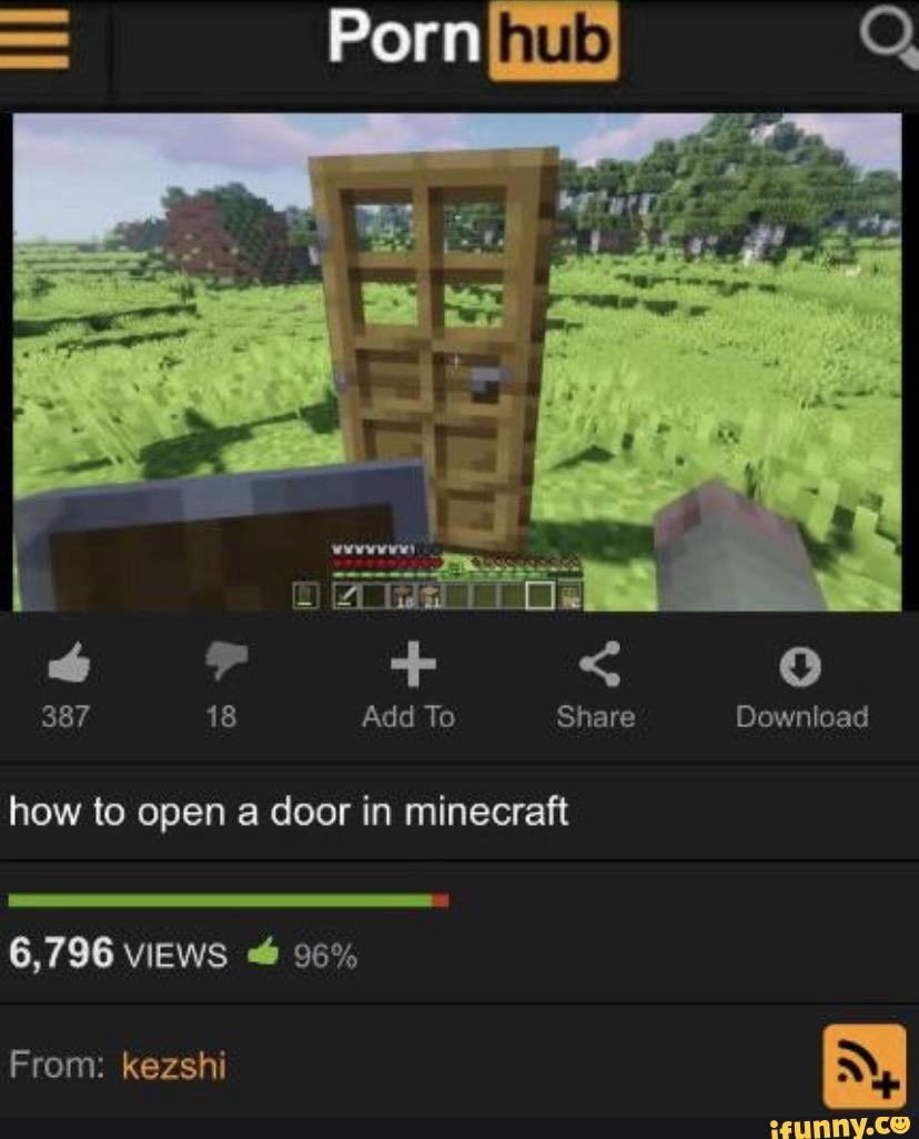 How to open door in minecraft iFunny