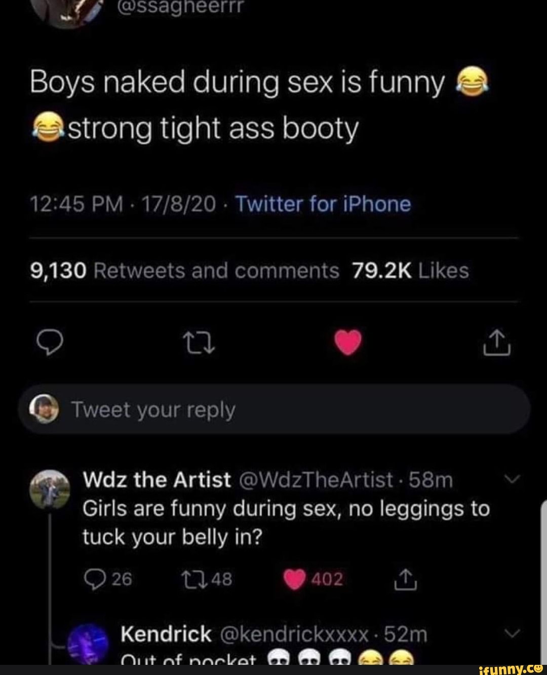 Wl Vssagneellr Boys naked during sex is funny @ @strong tight ass booty PM  - - Twitter for iPhone