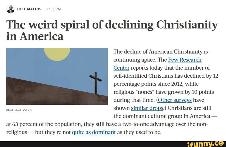 The weird spiral of declining Christianity in America The decline of