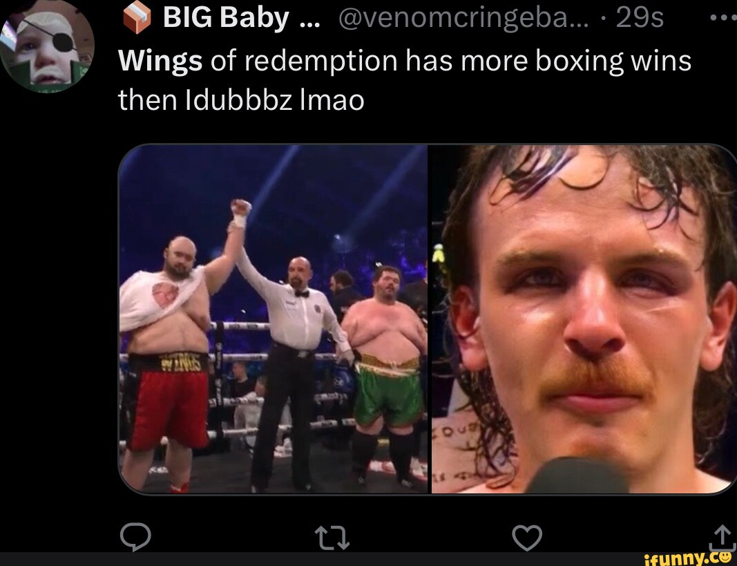 BIG Baby @venomeringeba...- Wings of redemption has more boxing wins ...