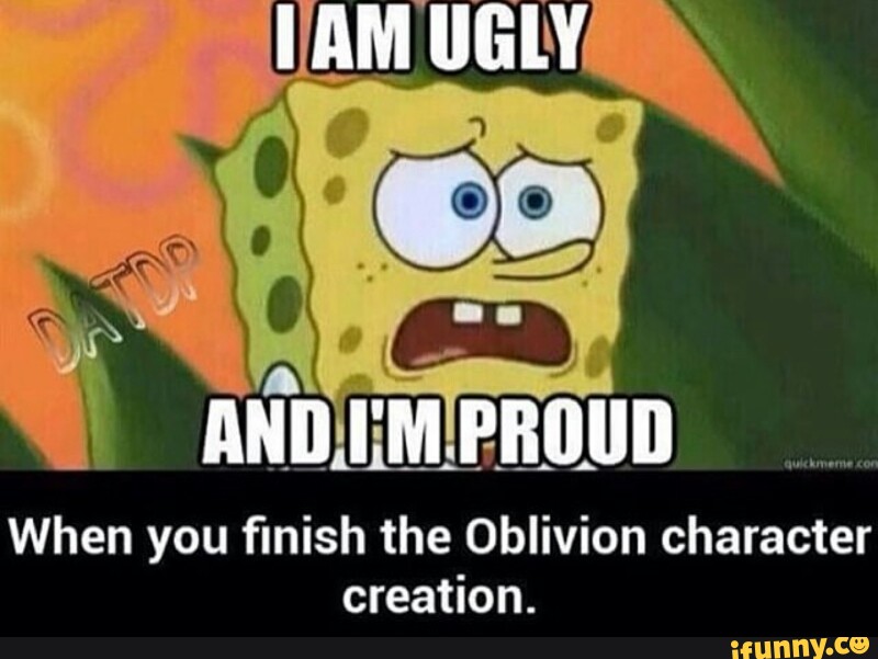 oblivion character creation funny