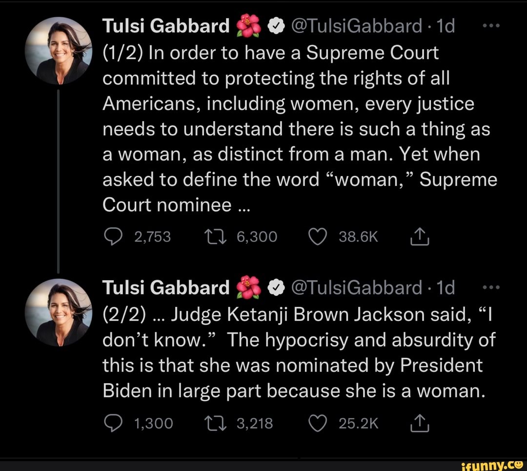 Tulsi Gabbard @TulsiGabbare - Id In Order To Have A Supreme Court ...