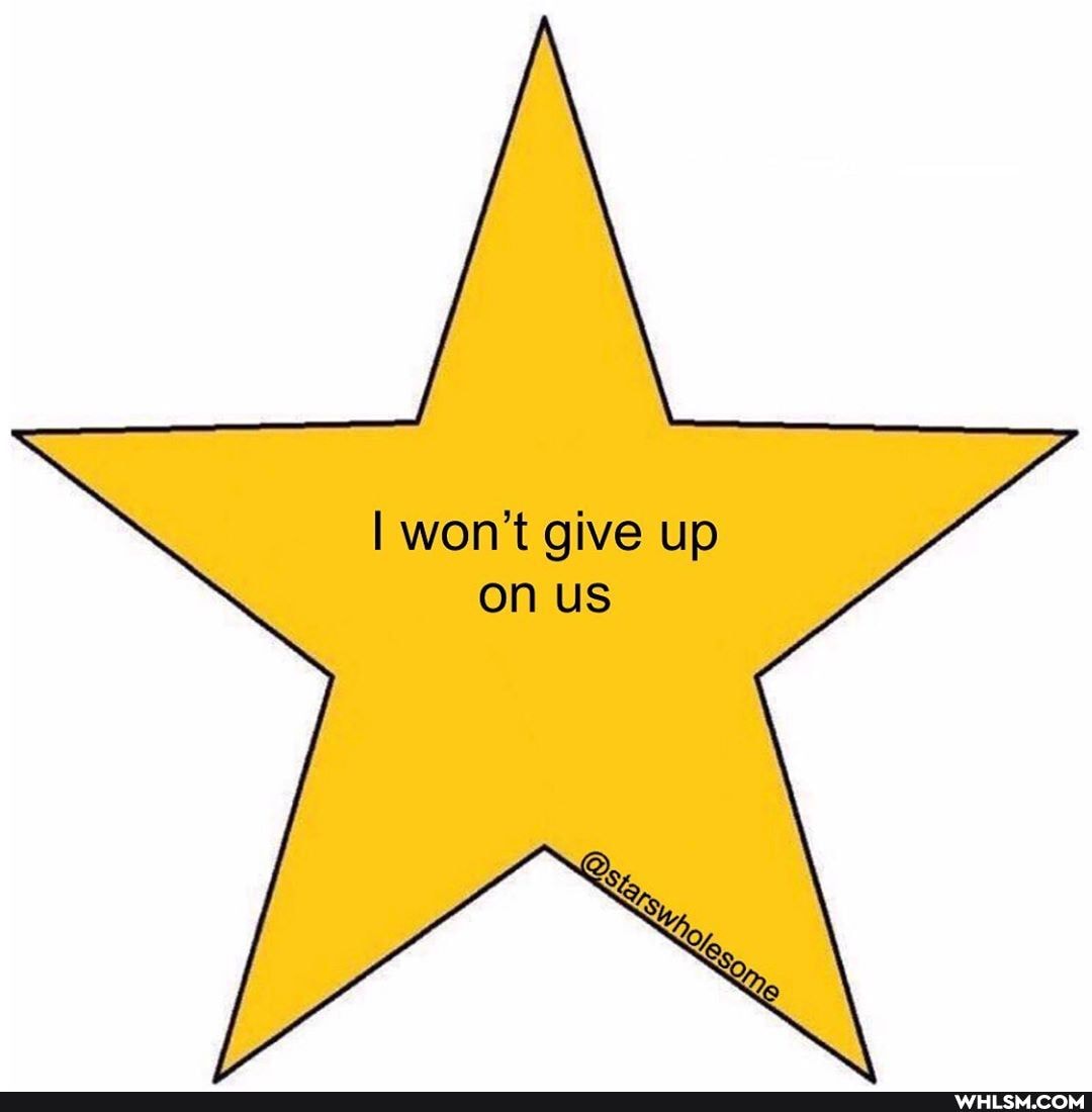 I won't give up on us