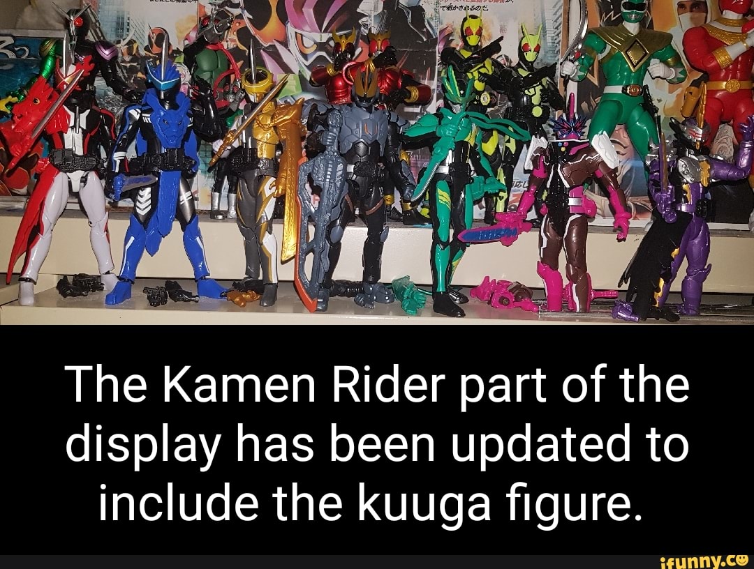 The Kamen Rider part of the display has been updated to include the kuuga figure.
