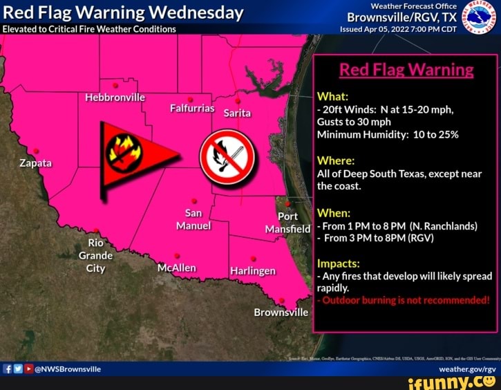 Red Flag Warning Wednesday Elevated to Critical Fire Weather Conditions