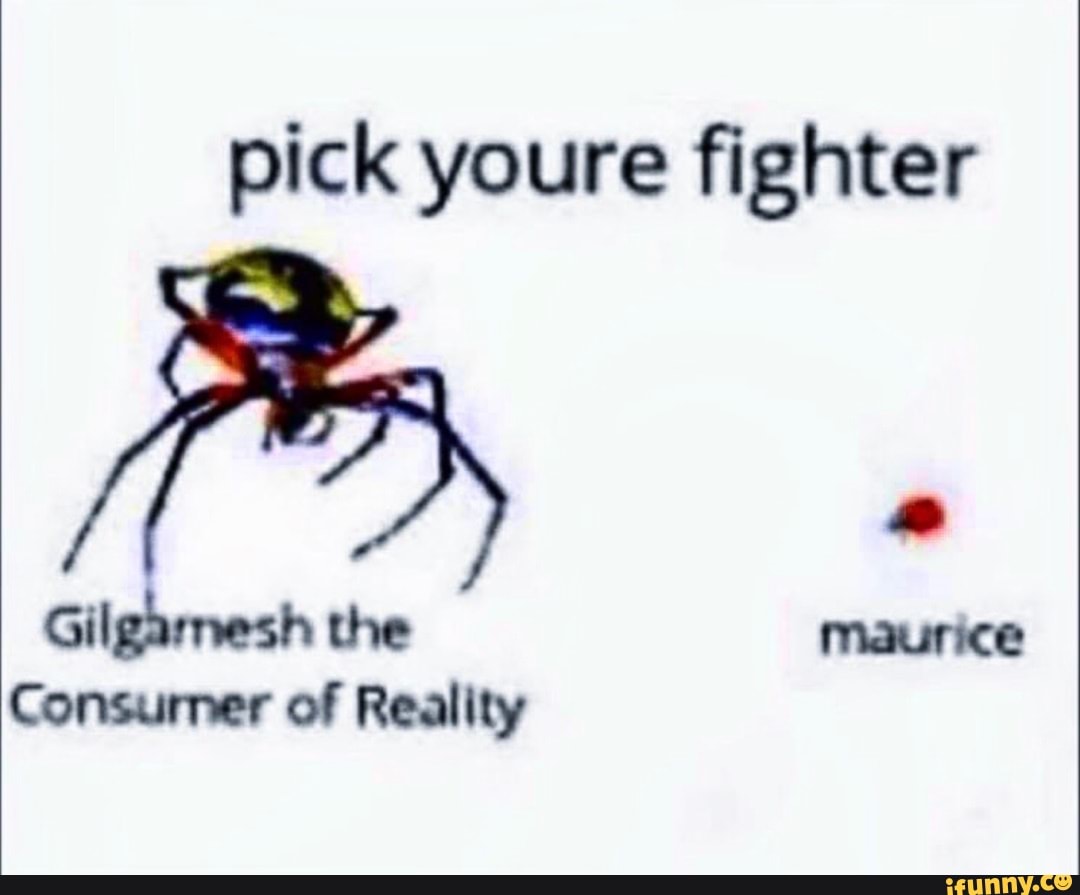 pick youre fighter
Gilgamesh the maurice
Consumer of Reality