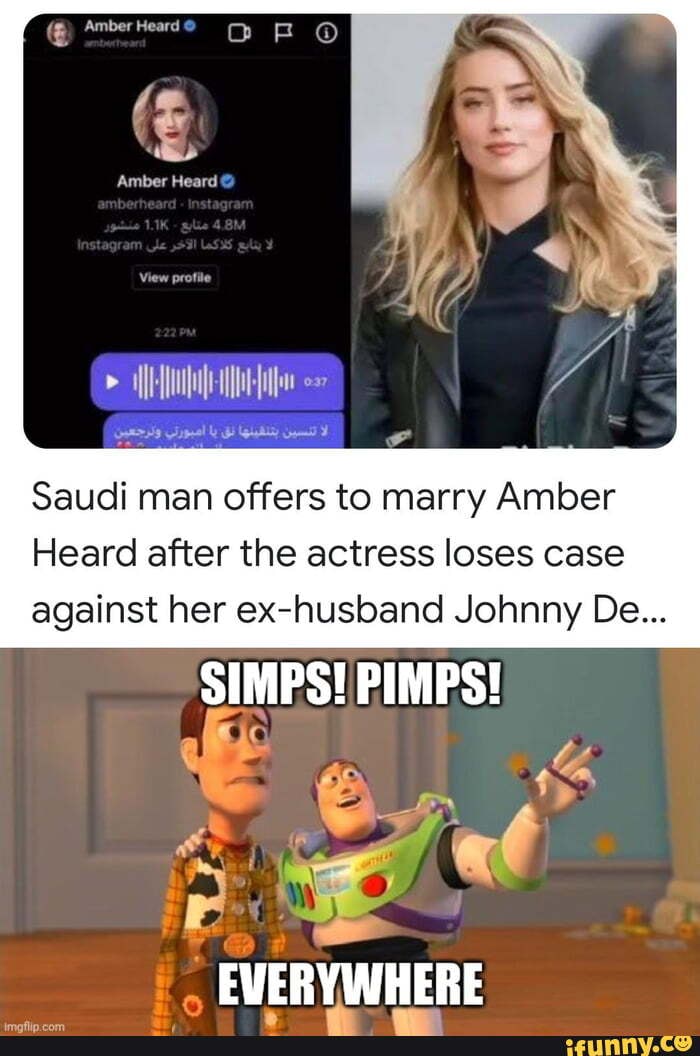 AD Amber Heard Saudi man offers to marry Amber Heard after the