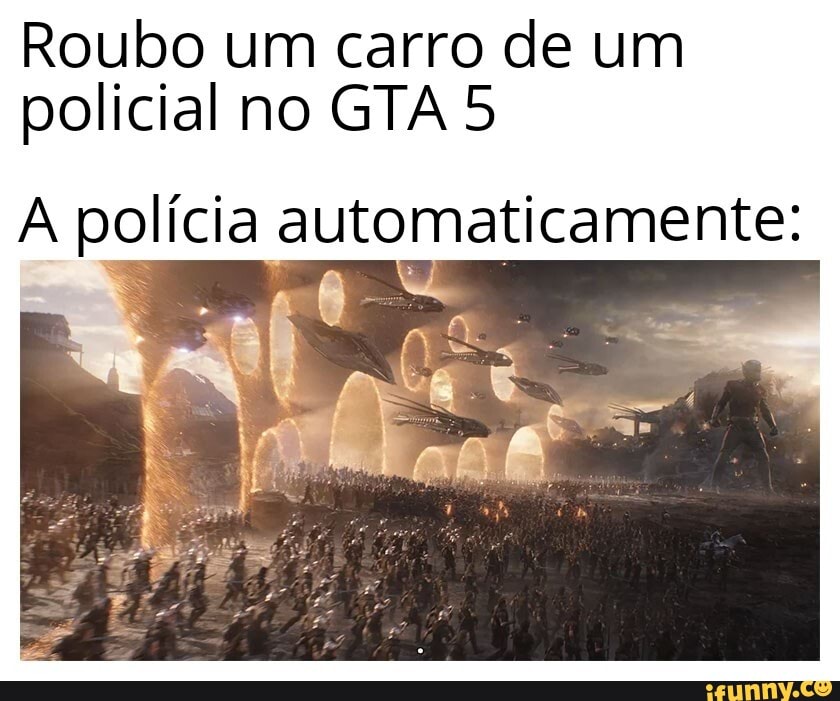 Roubo um carro de um policial no GTA 5
A polícia automaticamente: