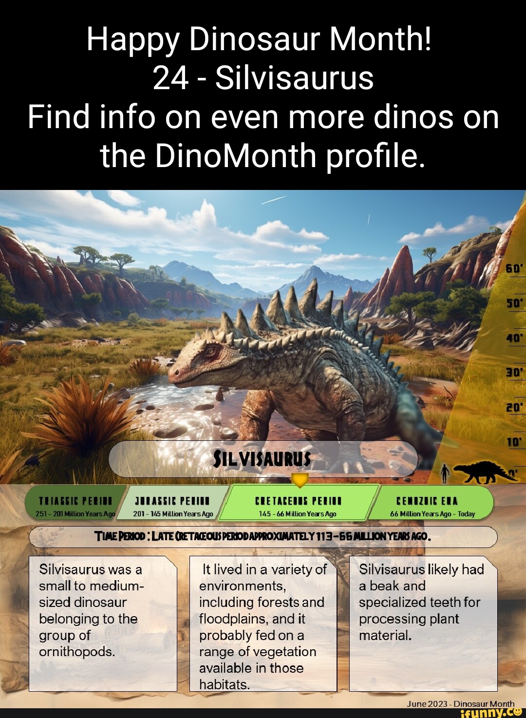 Happy Dinosaur Month! 24 - Silvisaurus Find info on even more dinos on ...