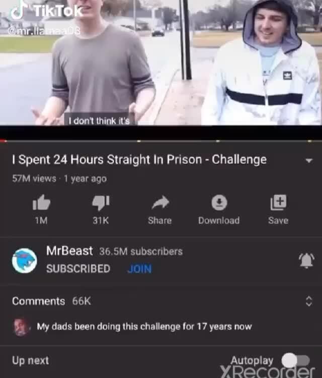 I don't think its I Spent 24 Hours Straight In Prison