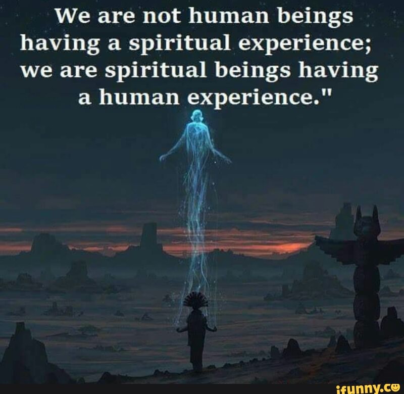 we are not human beings having spiritual experiences