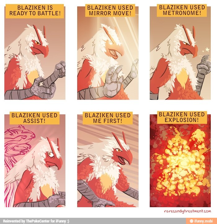 BLAZIKEN IS READY TO BATTLE! BLAZIKEN USED METRONOME! BLAZIKEN USED I