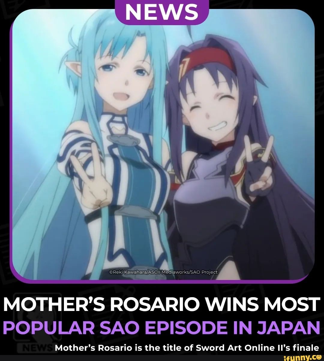 Mother's Rosario Voted Most Popular Sword Art Online Episode in