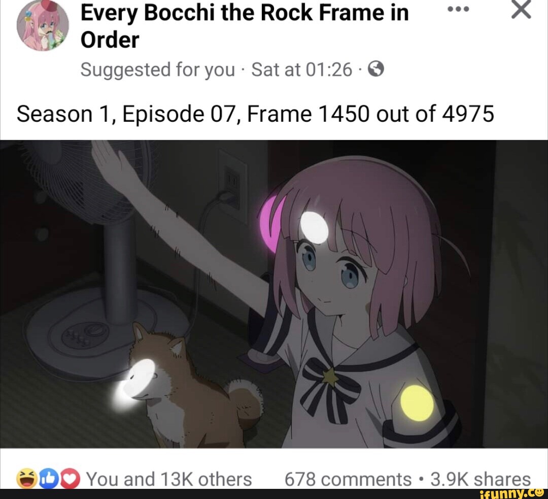 Every Bocchi the Rock Frame in Order