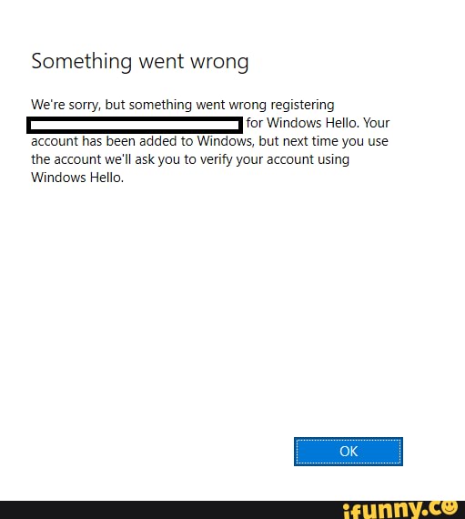Something went wrong We're sorry, but something went wrong registering