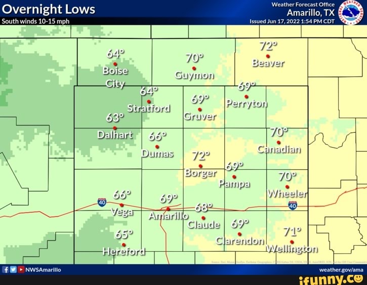 Weather Forecast Office Overnight Lows Amarillo, TX 'South winds 1015