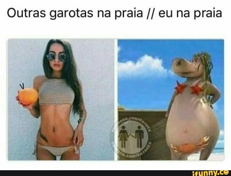 Outras garotas na praia eu na praia