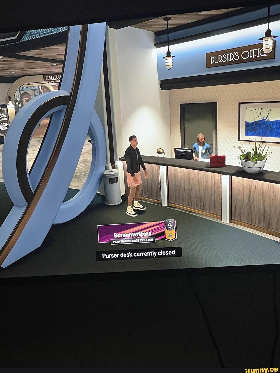 Screenwriters Purser desk currently closed )