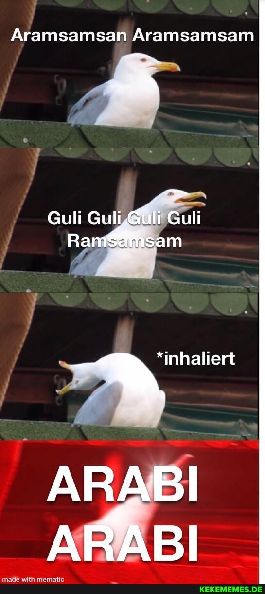Aramsamsan Aramsamsam
*inhaliert
ARABI
ARABI