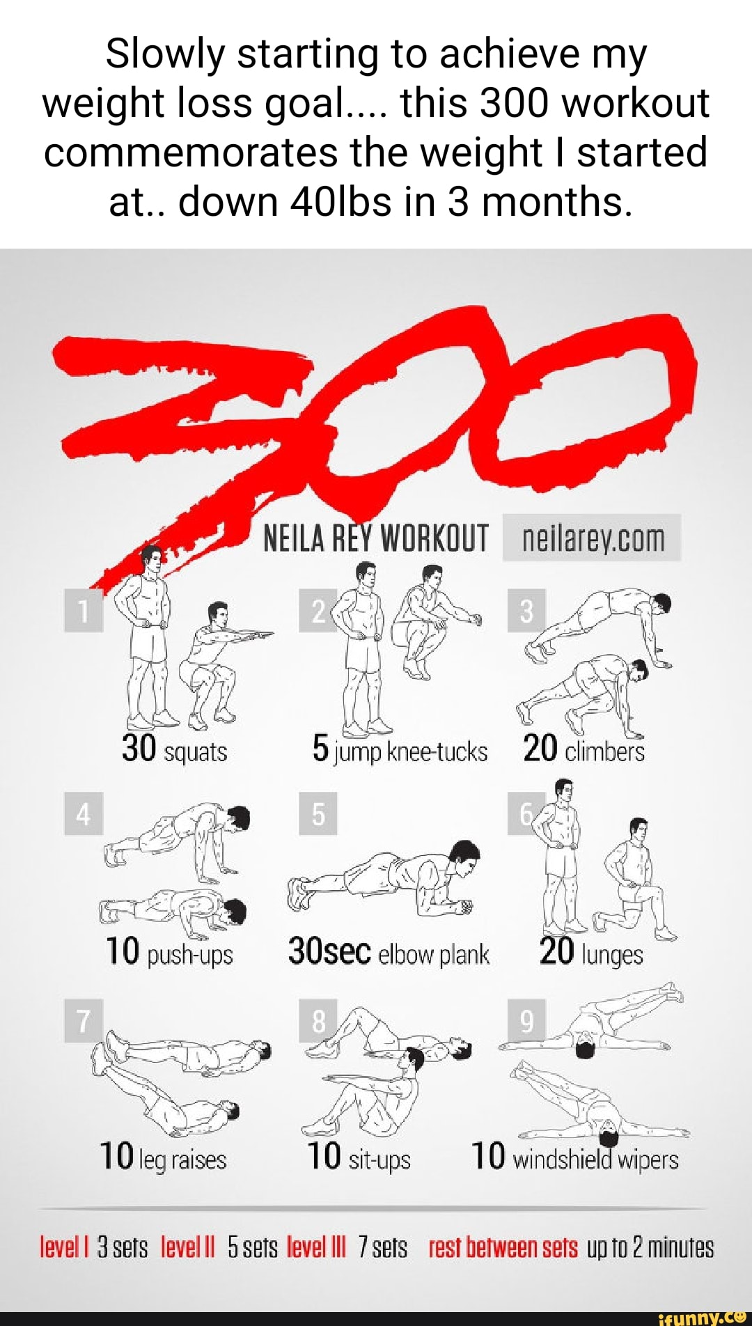 Slowly starting to achieve my weight loss goal.... this 300 workout ...