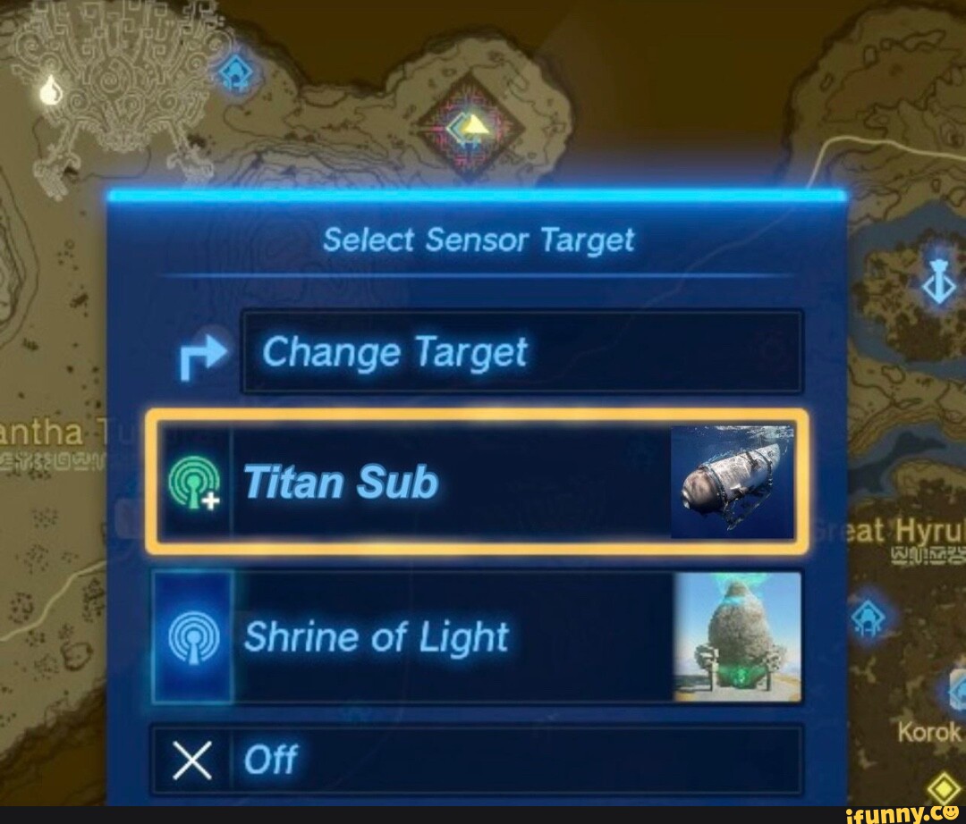 Select Sensor Target Change Target ta Titan Sub at Hlyru Shrine of
