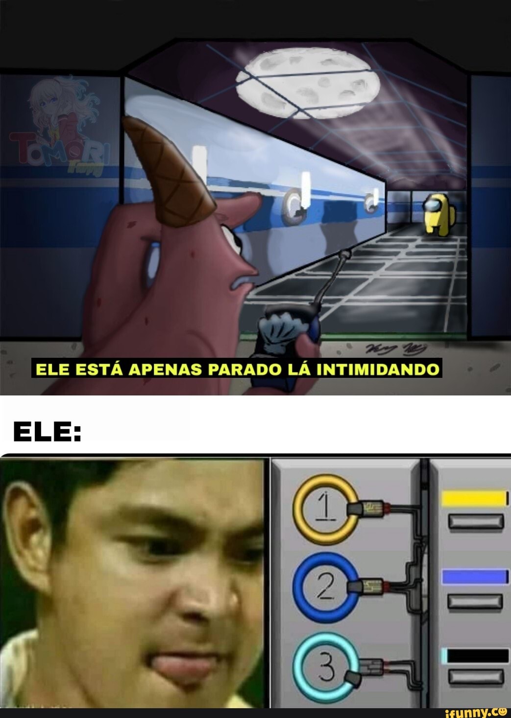 LE ESTÁ AP
NAS PARADO LÁ INTIMIDANDO